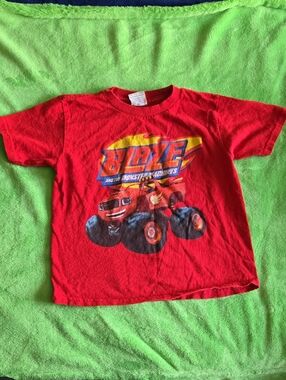 Delta Red Blaze Monster Truck Kids Tee